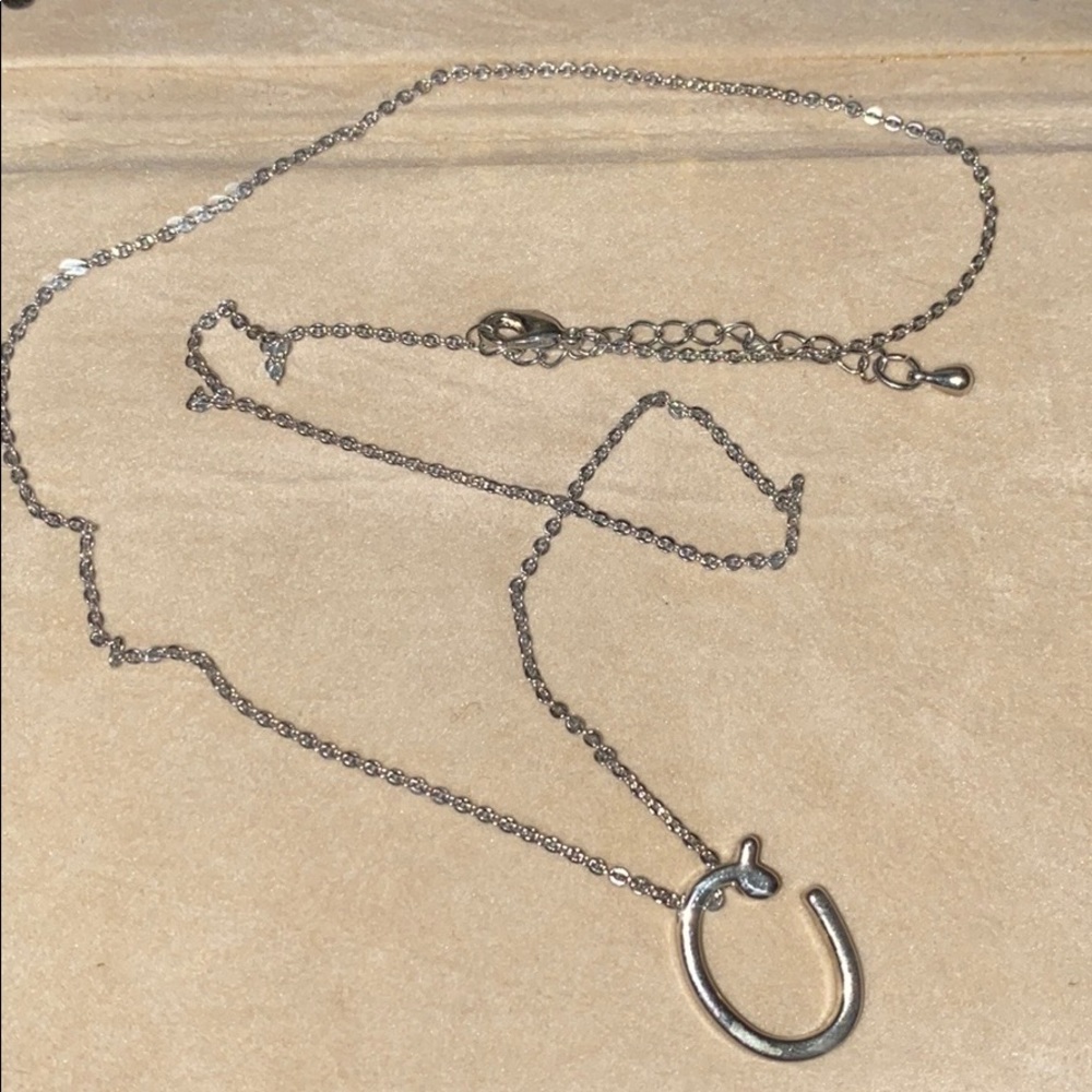 Y2K Silver “C” Initial Necklace